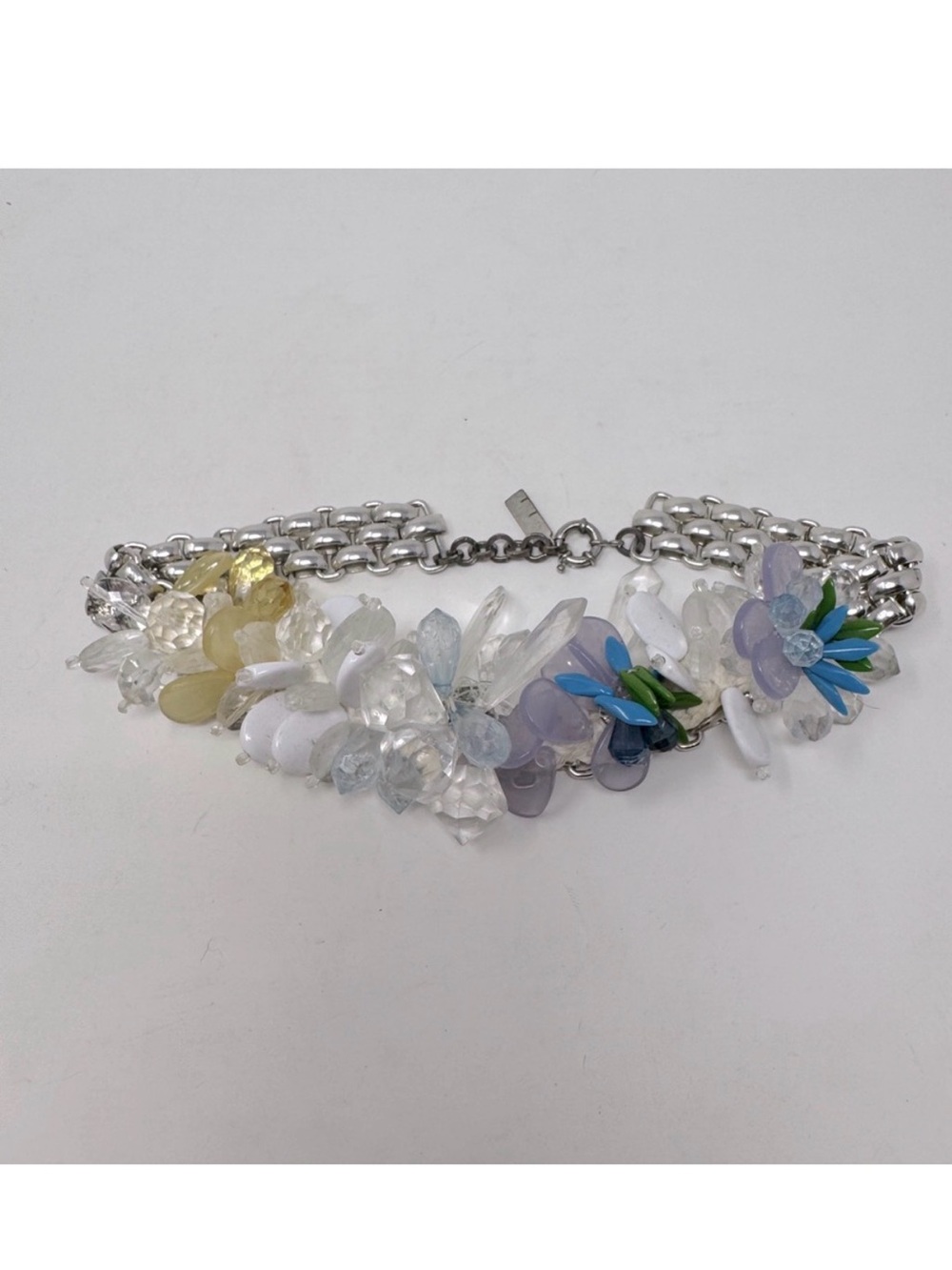Missoni Silver-Tone Floral Cluster  Choker Necklace with Pastel Accents